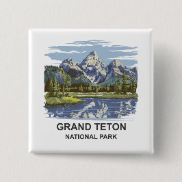 Grand Teton Nationalpark Landschaft Button