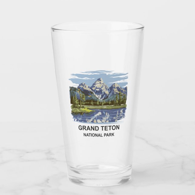 Grand Teton Nationalpark Landschaft Glas (Vorderseite)