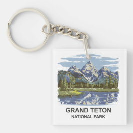 Grand Teton Nationalpark Landschaft Schlüsselanhänger