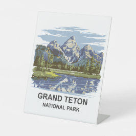 Grand Teton Nationalpark Landschaft Sockelschild