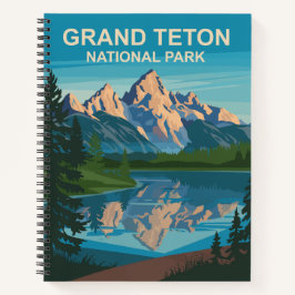 Grand Teton Nationalpark Landschaftsbild Notizbuch