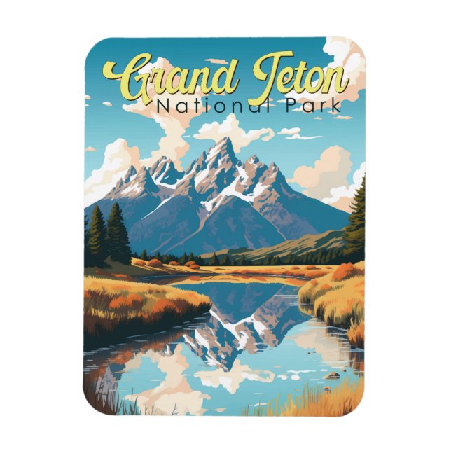 Grand Teton Nationalpark Magnet (Vertikal)