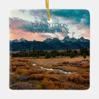 Grand Teton Nationalpark Monte Sunset Foto Keramikornament