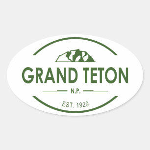 Grand Teton Nationalpark Ovaler Aufkleber