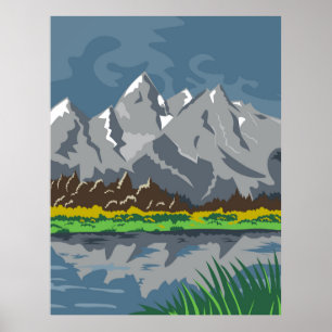 Grand Teton Nationalpark Poster