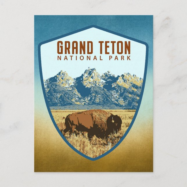 Grand Teton Nationalpark Postkarte (Vorderseite)