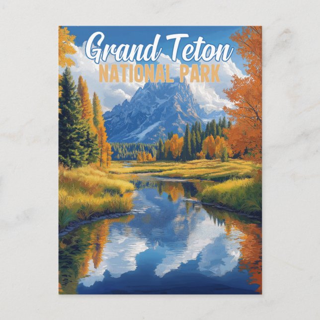 Grand Teton Nationalpark Postkarte (Vorderseite)
