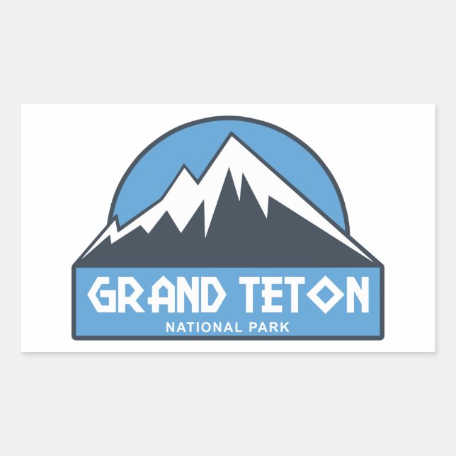 Grand Teton Nationalpark Rechteckiger Aufkleber (Vorderseite)