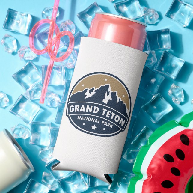 Grand Teton Nationalpark Runde Emblem Selters Dosenkühler (In Situ Sommer)