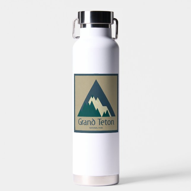 Grand Teton Nationalpark Rustic Trinkflasche (Vorne)