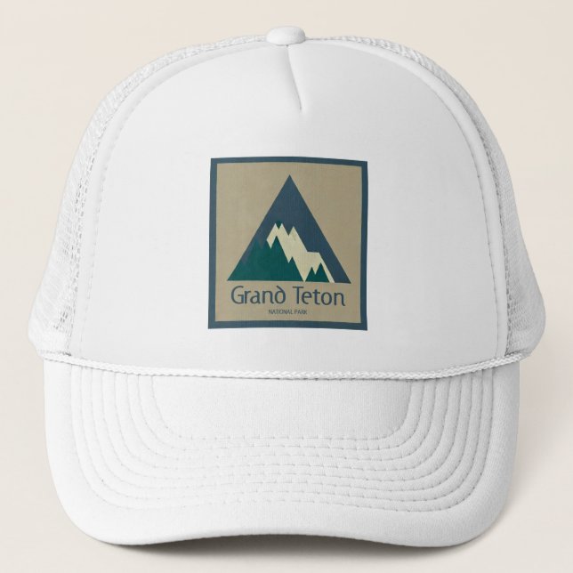 Grand Teton Nationalpark Rustic Truckerkappe (Vorderseite)