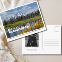 Grand Teton Nationalpark Save the Date Postcard
