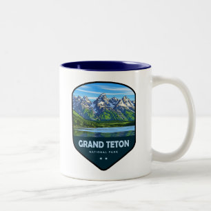 Grand-Teton-Nationalpark-Schild Zweifarbige Tasse