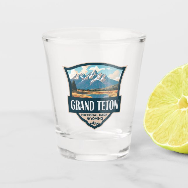 Grand Teton Nationalpark Schnapsglas (Vorderseite)
