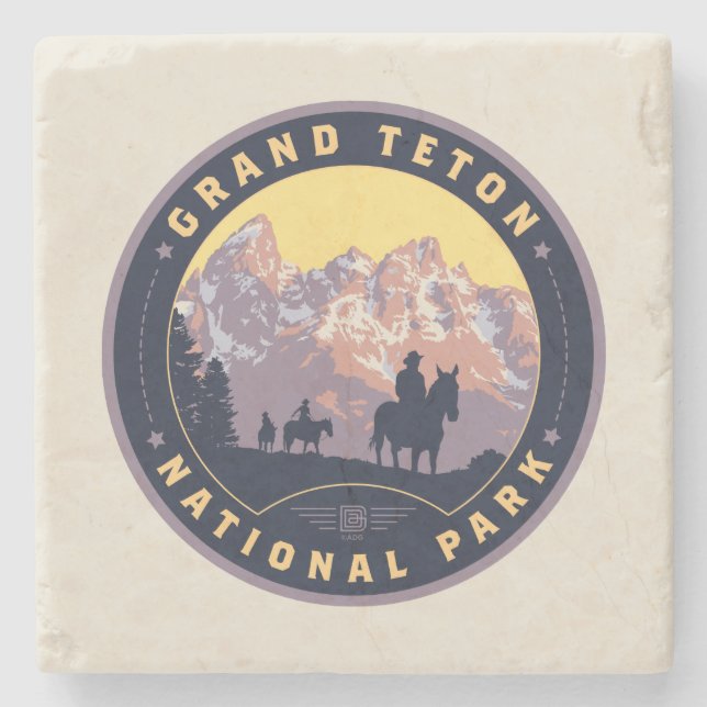 Grand Teton Nationalpark Steinuntersetzer (Vorderseite)
