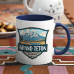 Grand Teton Nationalpark Tasse<br><div class="desc">Design der Vektor-Kunstwerke von Grand Teton. Der Park umfasst die wichtigsten Gipfel der Teton Range sowie die meisten der nördlichen Teile des Tals,  bekannt als Jackson Hole.</div>