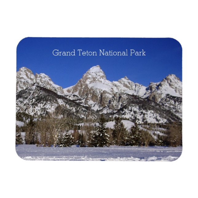 Grand Teton Nationalpark Winter flexibel Magnet (Horizontal)