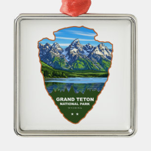 Grand Teton Nationalpark Wyoming Arrowhead Ornament Aus Metall