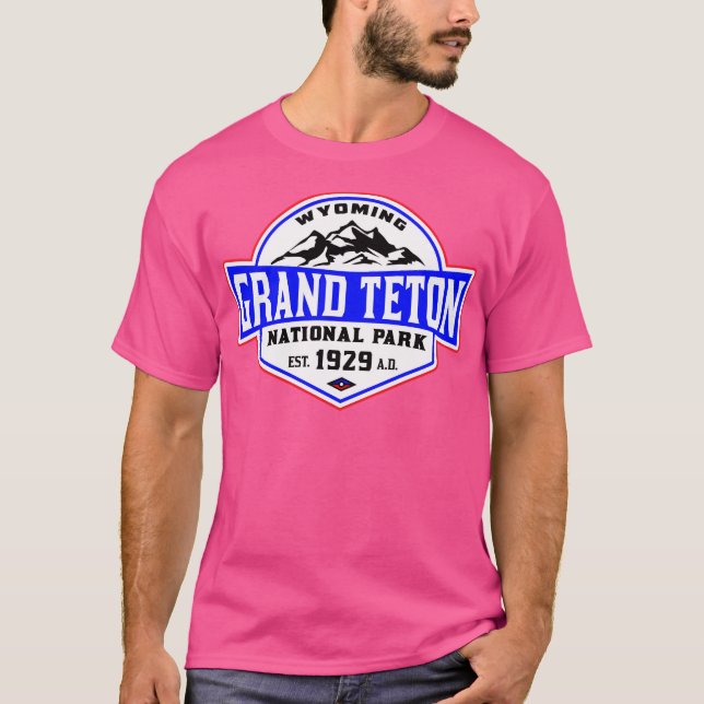 Grand Teton Nationalpark Wyoming Mountains 2 Base T-Shirt (Vorderseite)