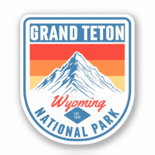 Grand Teton Nationalpark Wyoming Outdoor Natur Aufkleber