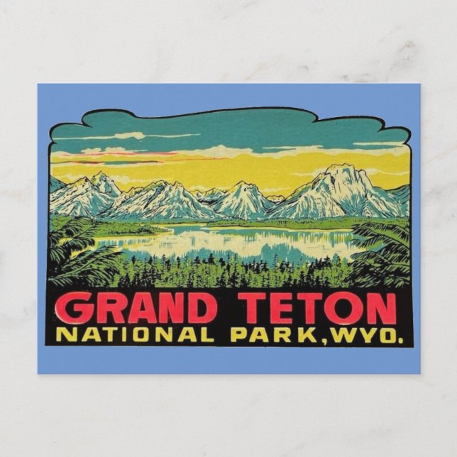 Grand Teton Nationalpark, Wyoming Postcard Postkarte (Vorderseite)