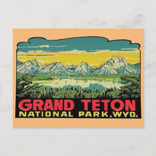 Grand Teton Nationalpark, Wyoming Postcard Postkarte