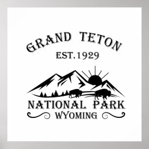 Grand-Teton-Nationalpark Wyoming Poster