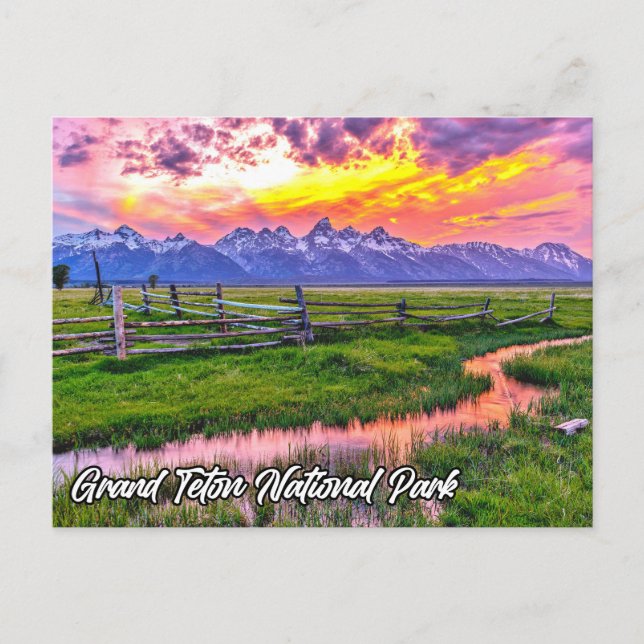 Grand Teton Nationalpark, Wyoming Postkarte (Vorderseite)