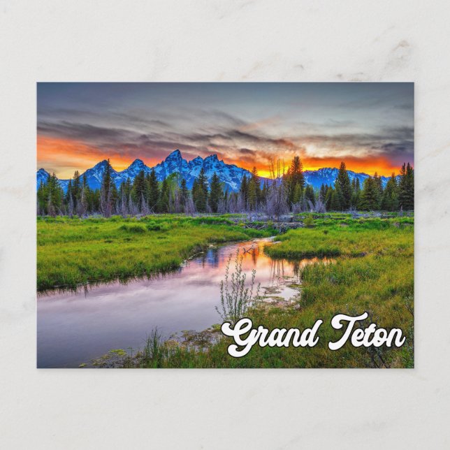 Grand Teton Nationalpark, Wyoming Postkarte (Vorderseite)