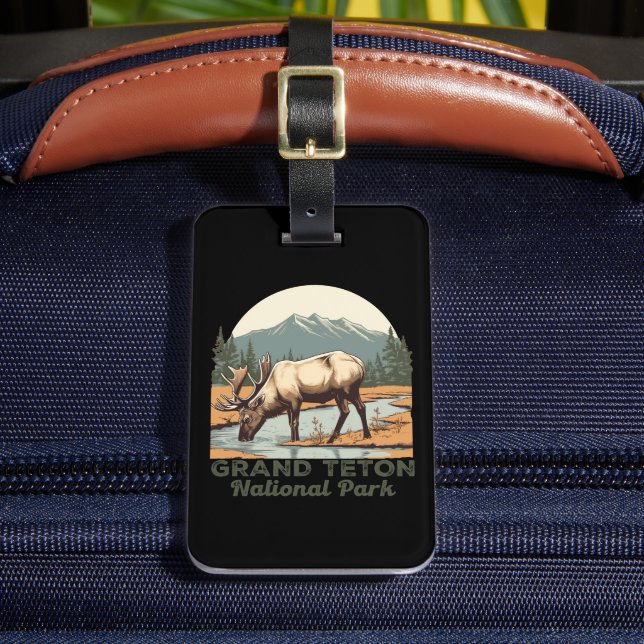 Grand Teton Nationalpark Wyoming Travel Gepäckanhänger (Vorderseite Insitu 2)