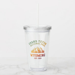Grand Teton Nationalpark Wyoming USA Gradient Acryltrinkbecher
