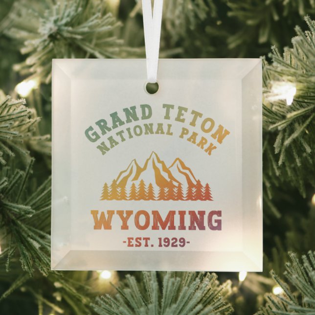 Grand Teton Nationalpark Wyoming USA Gradient Ornament Aus Glas (Insitu)