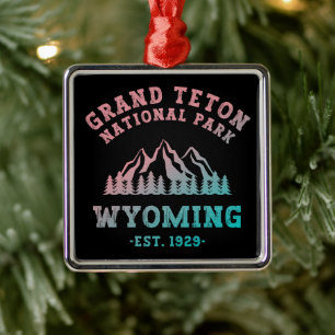 Grand Teton Nationalpark Wyoming USA Gradient Ornament Aus Metall