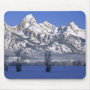 GRAND-TETON-NATIONALPARK, WYOMING. USA. Nebel & Mousepad