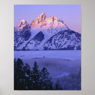 GRAND TETON NATIONALPARK, WYOMING. USA. Nebel & Poster