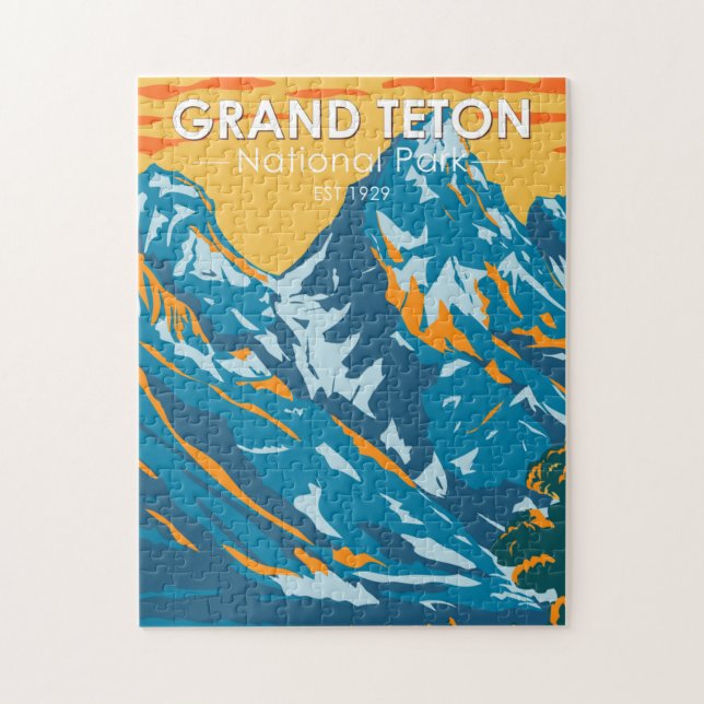 Grand Teton Nationalpark Wyoming Vintag  (Vertikal)