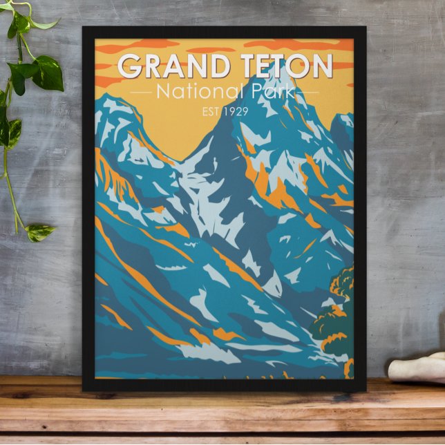 Grand Teton Nationalpark Wyoming Vintag Poster (Von Creator hochgeladen)