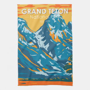 Grand Teton Nationalpark Wyoming Vintage Geschirrtuch