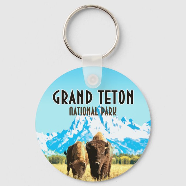 Grand Teton Park Wyoming Schlüsselanhänger (Vorderseite)