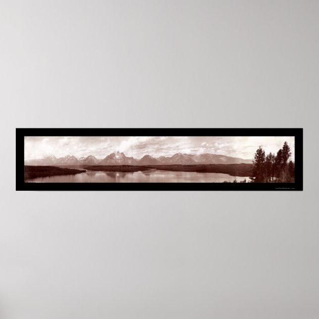 Grand Teton Range WY Foto 1902 Poster (Vorne)