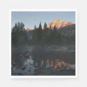 Grand Teton Sunrise in Cottonwood Creek Serviette