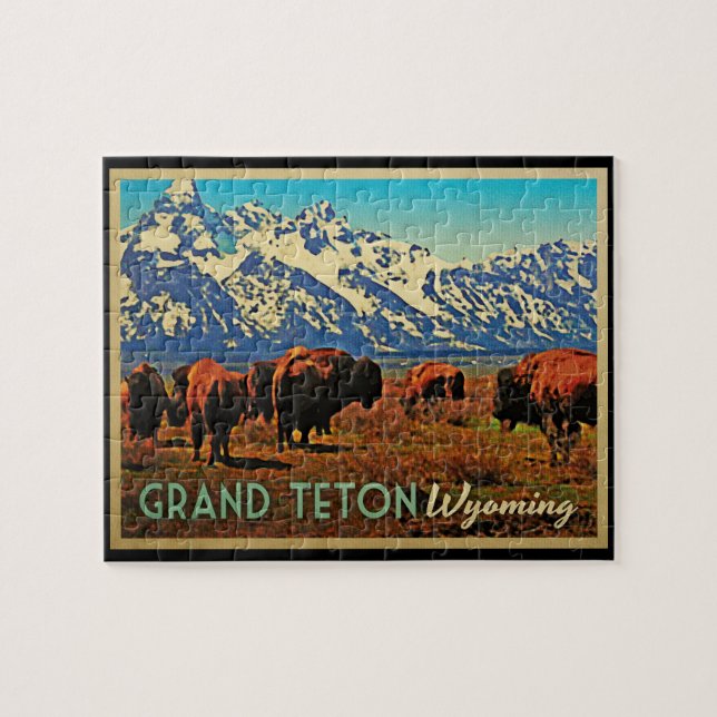Grand Teton Wyoming Buffalo (Horizontal)