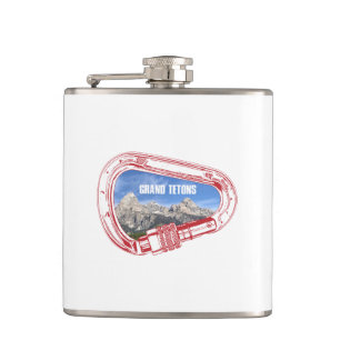 Grand Tetons Climbing Carabiner Flachmann
