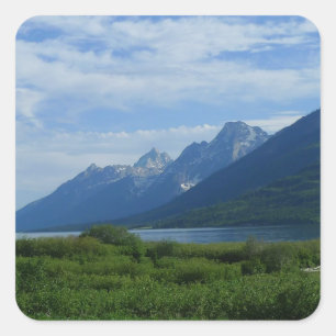 Grand Tetons Quadratischer Aufkleber
