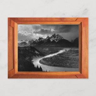 Grand Tetons Schwarzweiß Postkarte