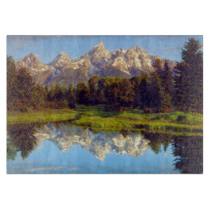 Grand Tetons spiegeln sich im Snake River Schneidebrett
