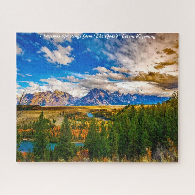 Grand Tetons Wyoming.Christmas Greetings (Horizontal)