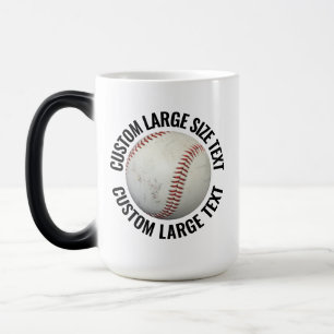 Grand texte et baseball 443g Tasse personnalisée c
