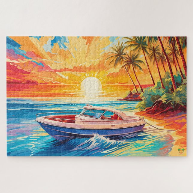 🌅 Grand Theft Boat: Sunset Cruise (Horizontal)
