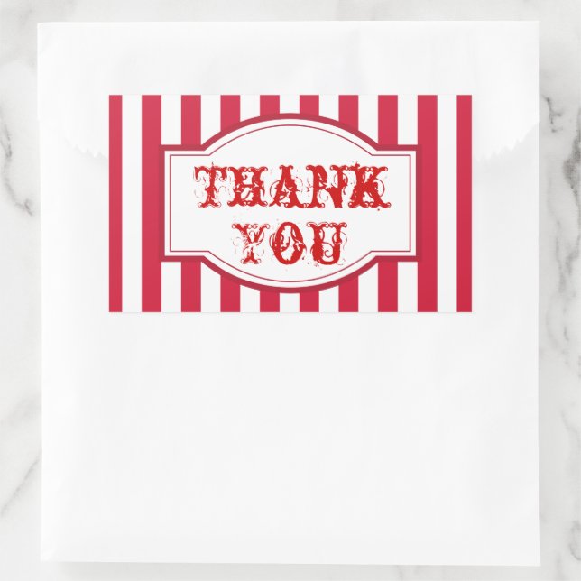 Grand Top Carnival Circus Party Stickers Merci (Sac)